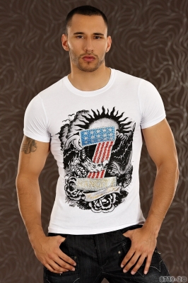 Shirt mit Stars & Stripes Wei