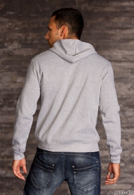 Sweat-Jacke mit Kapuze Grau